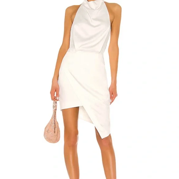 Elliatt Asymmetrical White Dress - Picture 1 of 8